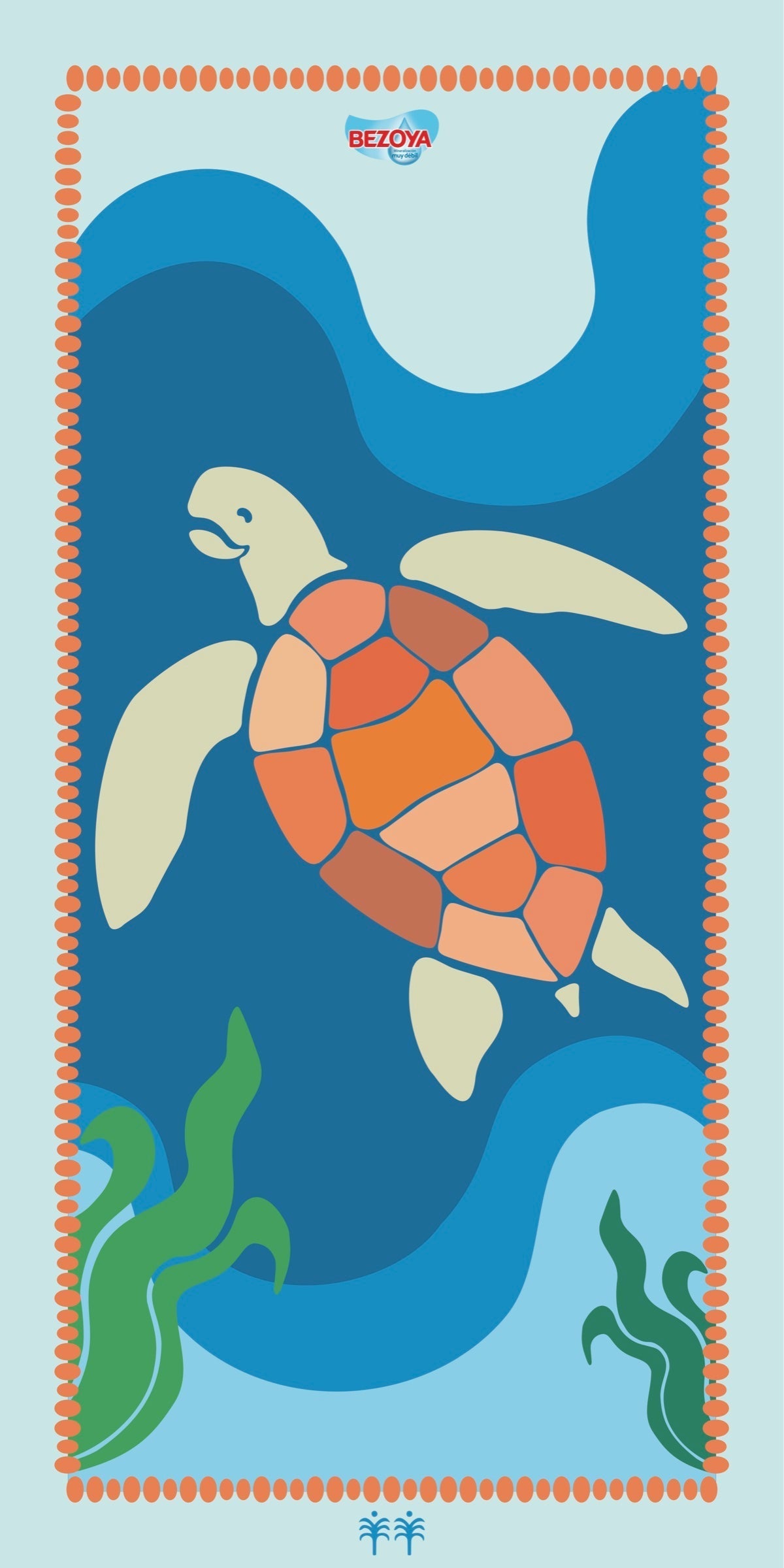 Toalla Island Soulmates x Bezoya con la tortuga del Bag in Box de verano